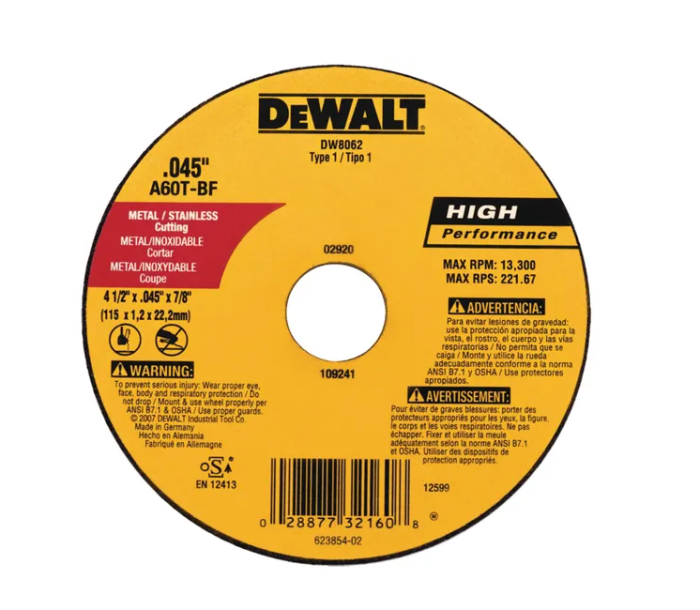 Disco de corte para metal